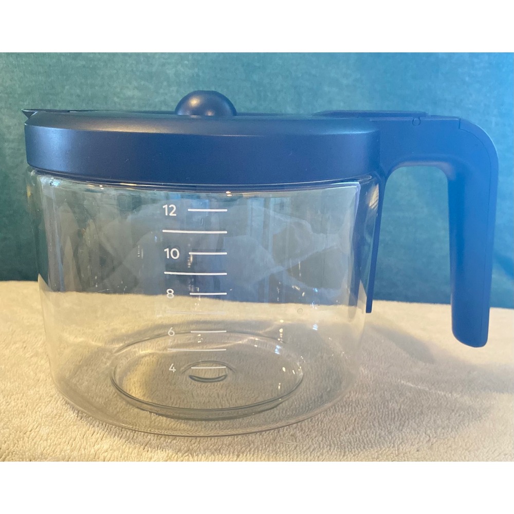 Keurig K-Duo 12 Cup Glass Carafe Replacement Coffee Pot Black Handle Lid Clear